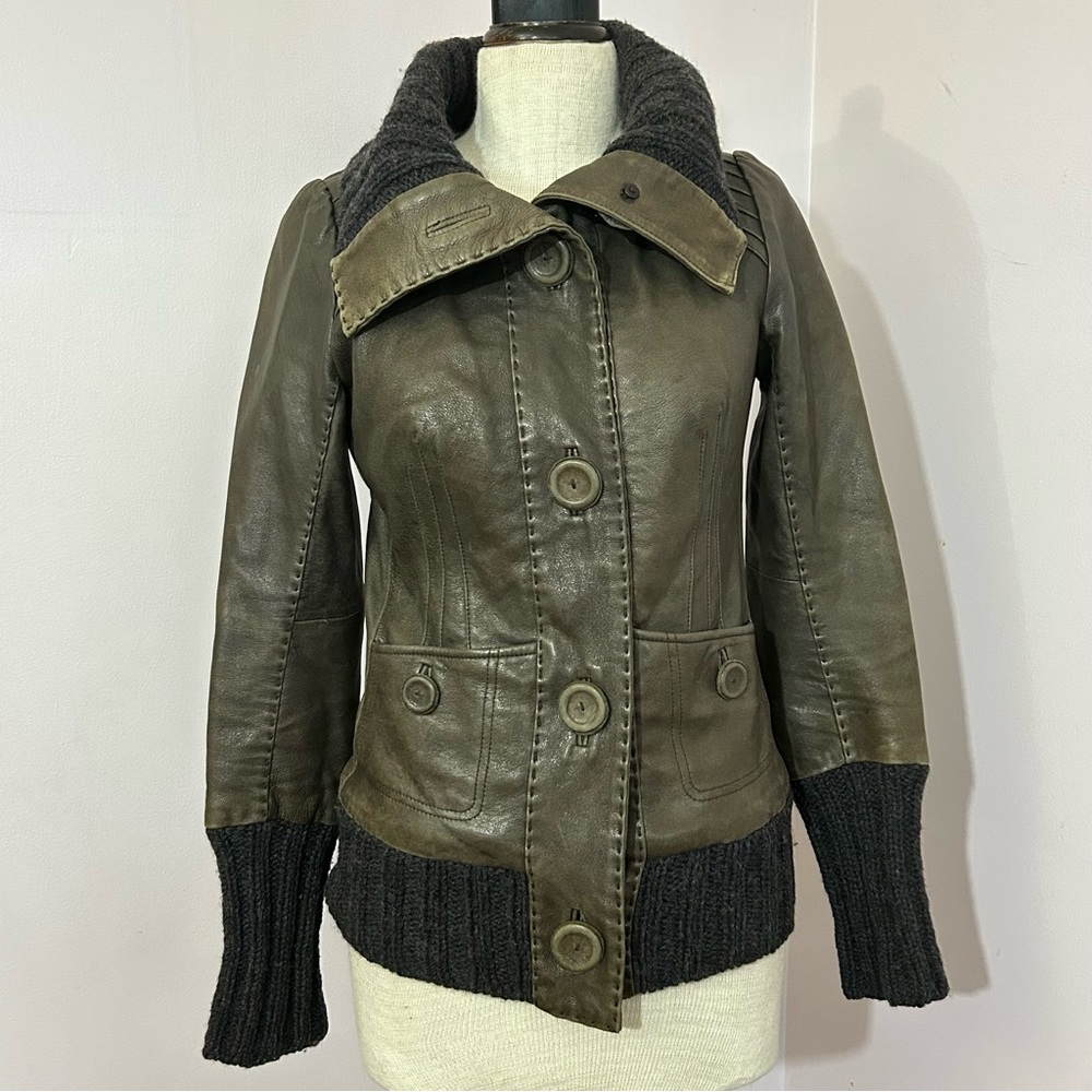 Vintage Mackage Alix Lamb Leather & Wool Jacket